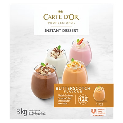 CARTE D'OR Butterscotch Instant Dessert - 3 Kg - Carte D’Or Instant Desserts are profitable, great tasting and quick to make.